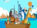 Hra Šílení přátelé cestují po světě: puzzle