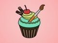 Hra Kreslení Chutných Cupcake-ů