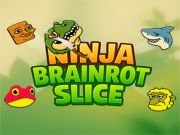 Hra Plátky krájení Brainarot ninja