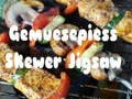Hra Puzzle s Vegetariánským Špízem Hra Puzzle s Vegetariánským Špízem