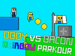 Hra Obby vs Bacon duhový parkour