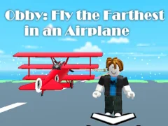 Hra Obby: letět nejdále v letadle