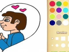 Hra Kniha zbarvení pro děti: Láska