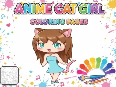 Hra Anime Cat Girl Omalovánky