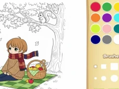 Hra Kniha zbarvení pro děti: Útulné