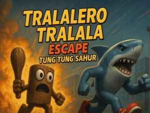 Hra Tralalero Tralala Escape z Tung Tung Sahura