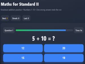 Hra Matematika pro standard II
