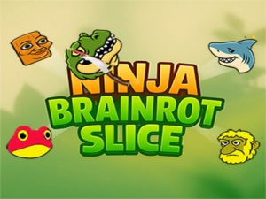 Hra Plátky krájení Brainarot ninja