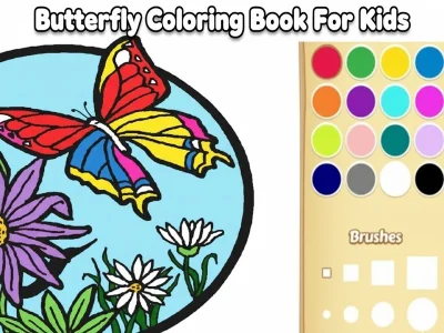 Hra Omalovánka pro děti: Motýl