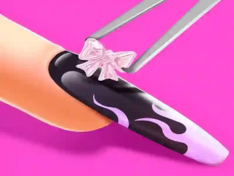 Hra 3D akrylová manikúra: Art nehty