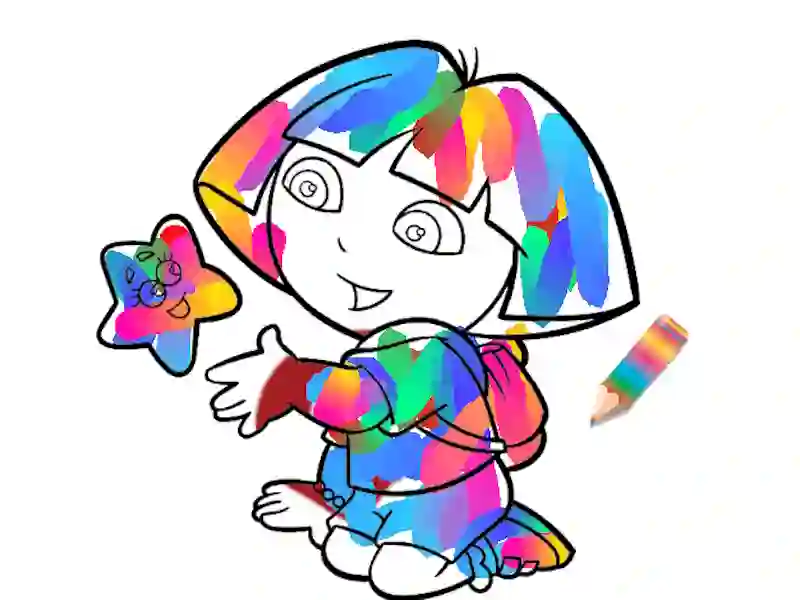 Hra Jungle Girl: Omalování