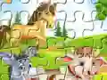 Hra Puzzle s Farmářskými Zvířaty Hra Puzzle s Farmářskými Zvířaty