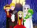 Hra Kostým na Halloween pro rodinu princezny Hra Kostým na Halloween pro rodinu princezny
