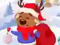 Hra Vánoční Jelen Puzzle