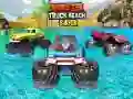 Hra Surfování na pláži s monster truckem Hra Surfování na pláži s monster truckem