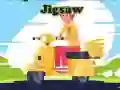 Hra Městské jízdy na koloběžkách: Puzzle Hra Městské jízdy na koloběžkách: Puzzle