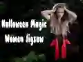 Hra Halloweenová Kouzelná Žena Puzzle Hra Halloweenová Kouzelná Žena Puzzle