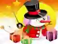 Hra Vánoční puzzle s vektorovými postavami Hra Vánoční puzzle s vektorovými postavami