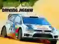 Hra Puzzle Řidiče Rallyového Auta