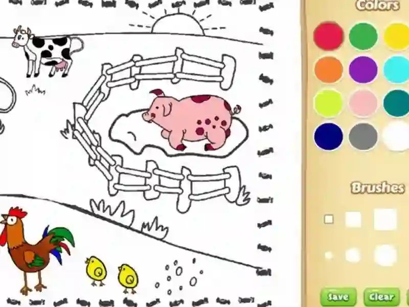 Hra Kniha zbarvení pro děti: zemědělství