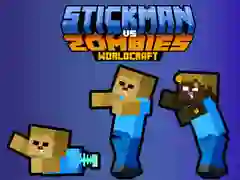 Hra Stickman vs Zombie WorldCraft