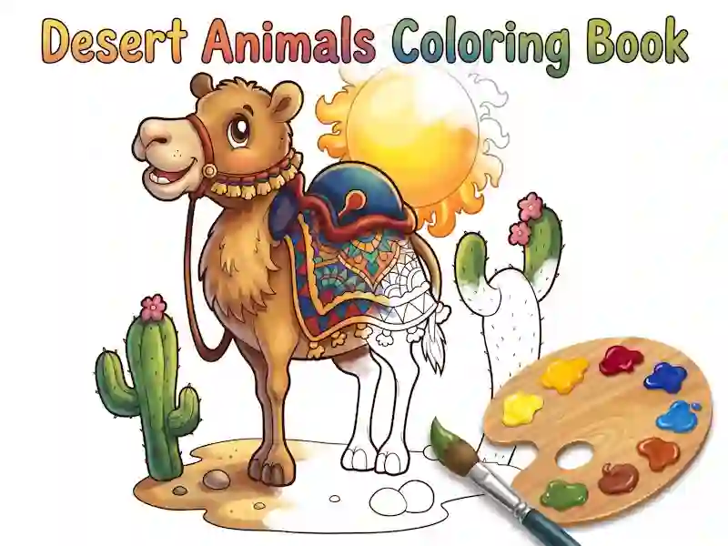 Hra Desert Animals Coloring Book