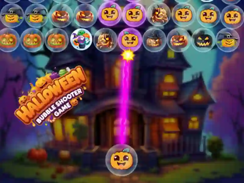 Hra Halloweenská hra na střílení bublin