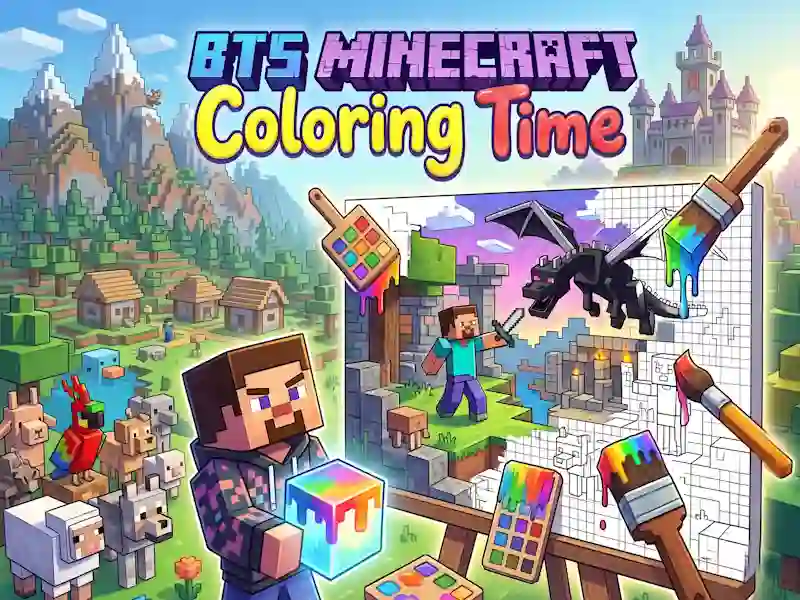Hra BTS Minecraft Coloring Time