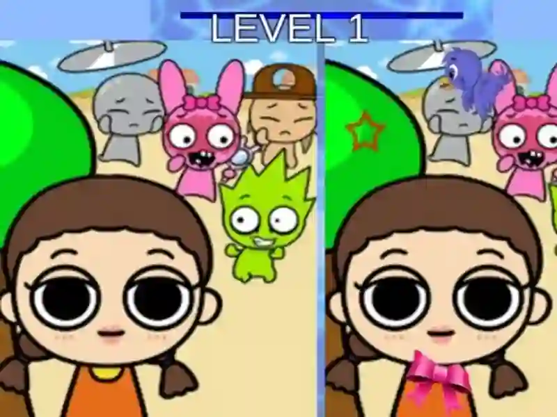 Hra Sprunks and the Squid Game: Najděte rozdíly