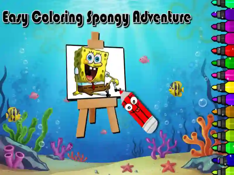 Hra Spongebob snadné omalovánky