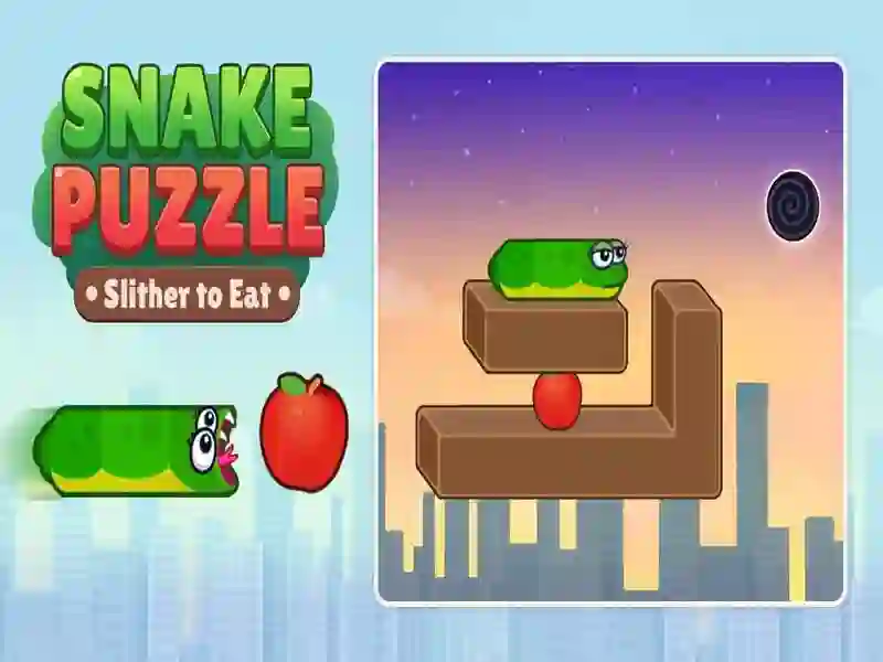 Hra Snake Puzzle: Sklouzněte k jídlu