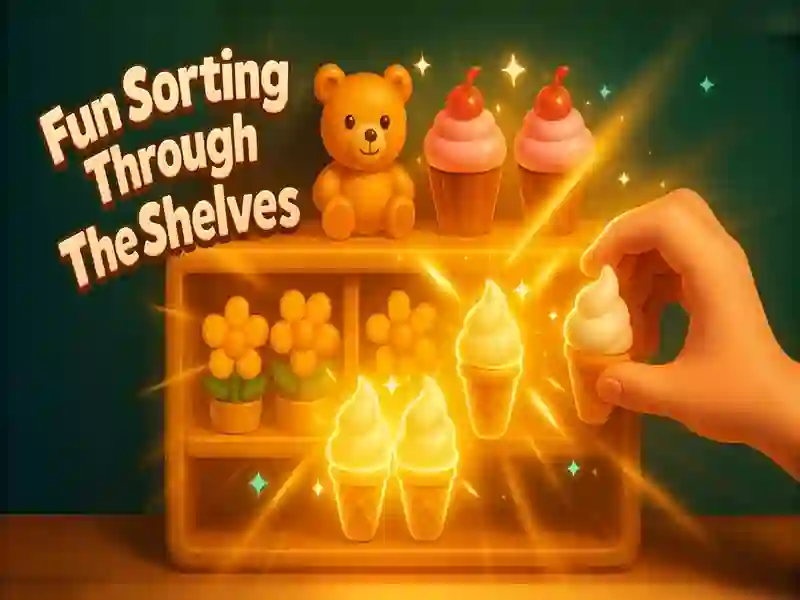 Hra Zábavné třídění po policích Hra Zábavné třídění po policích