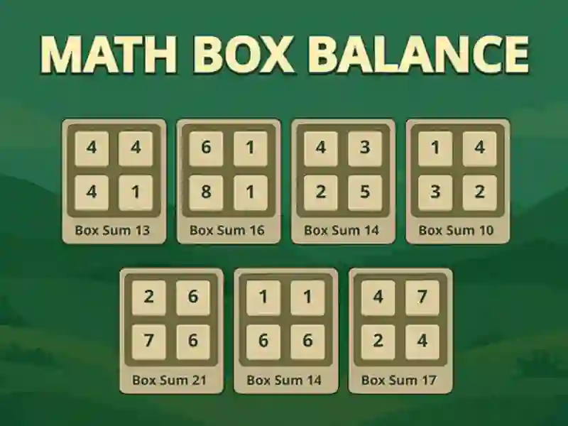 Hra Matematická rovnováha Hra Matematická rovnováha