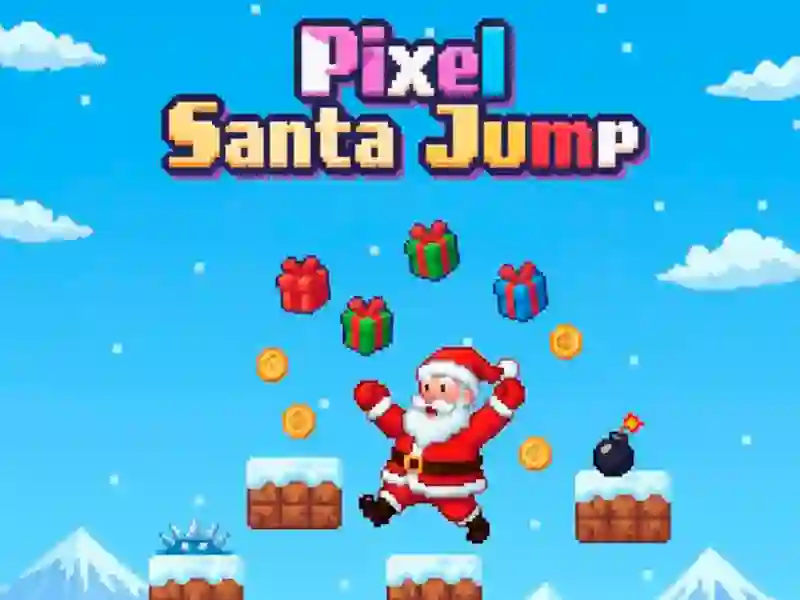 Hra Pixel Santa: Skákání