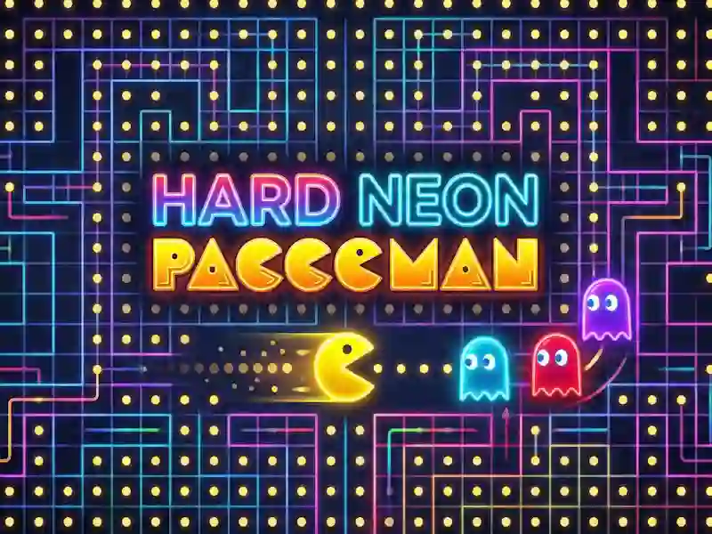 Hra Tvrdý neonový pacman