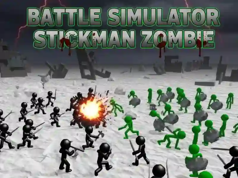 Hra Zombie stickman bitevní simulátor