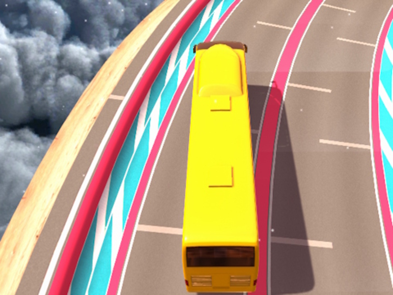 Hra Simulátor kousků autobusem s rampou
