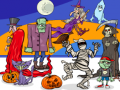 Hra Najdi 5 rozdílů Halloween