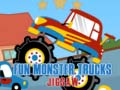 Hra Zábavná Puzzlová Hra s Monster Trucky