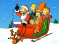 Hra Vánoční skládačka Simpsonovi