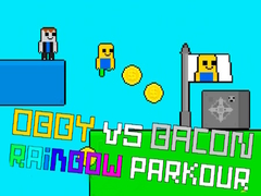 Hra Obby vs Bacon duhový parkour