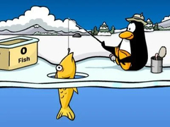 Hra Club Penguin: Rybaření na ledu