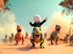 Hra Stickman: Aréna Dinosaurů