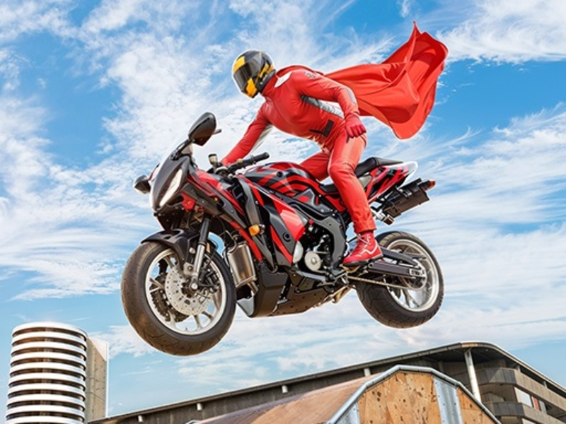 Hra Real Motorcycle: Superhero Tricks 3D