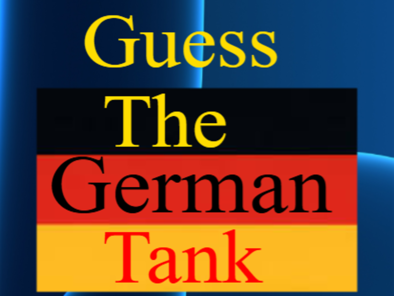 Hra Hádejte německý tank