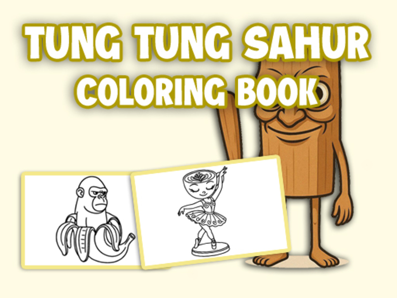 Hra Tung Tung Sahur: Omalovánky