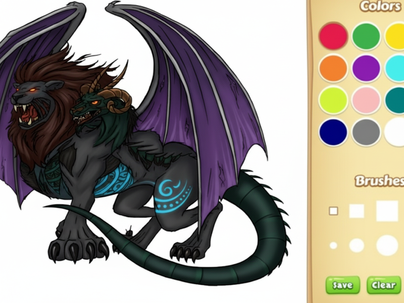 Hra Kniha zbarvení: Himmer Dragon