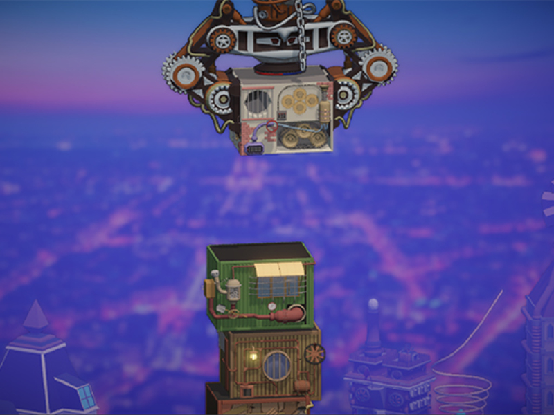 Hra Stavitel věží ve stylu Steampunk